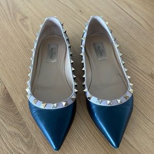 Valentino Rockstud Ballerina Flats